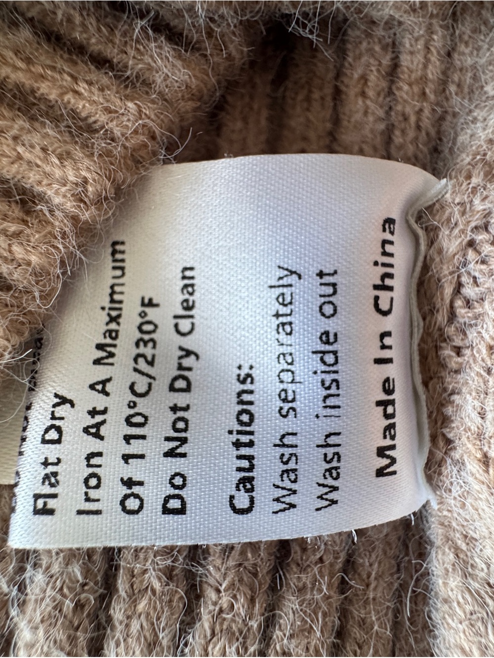 COMMENSE Button Down Split Cardigan Light Brown Ribbed Knit Gold Button Medium - Picture 12 of 12